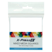 X-Press It Mixed Media Squares 10x10cm 10pk White
