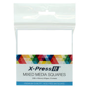 X-Press It Mixed Media Squares 10x10cm 10pk White
