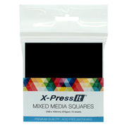 X-Press It Mixed Media Squares 10x10cm 10pk Black