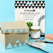 X-Press It Silver Metal Leaf 140x140 25 sh/bk