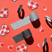 X-Press It Glitter Deco Tape Black 25mm x 10m