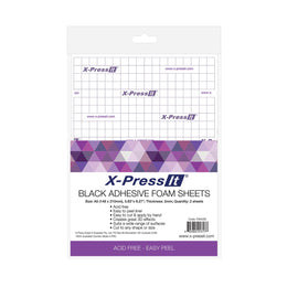 X-Press It Adhesive Foam Sheets Black 2mm A5 2 sheets