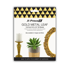 X-Press It Gold Metal Leaf 140x140 25sh/bk