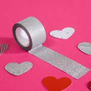 X-Press It Glitter Deco Tape Silver 25mm x 10m